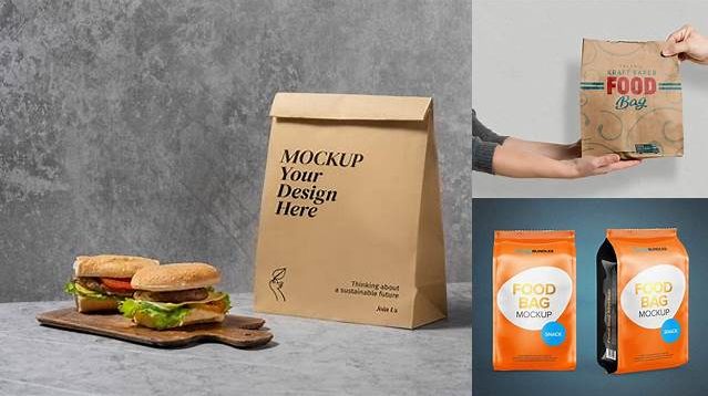 1395+ Kraft Food Bag PSD Mockup Free PSD for Designers