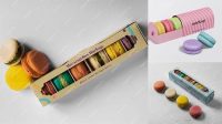 1397+ Macaron Packaging Mockup Mockup PSD Free Download