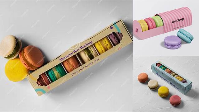 1397+ Macaron Packaging Mockup Mockup PSD Free Download