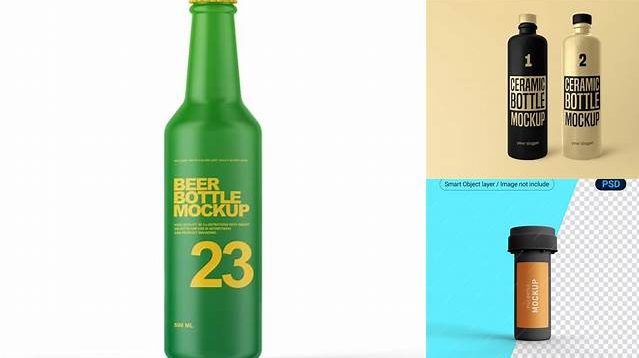 1407+ Matte Bottle PSD Mockup Exclusive and Stylish Design PSD