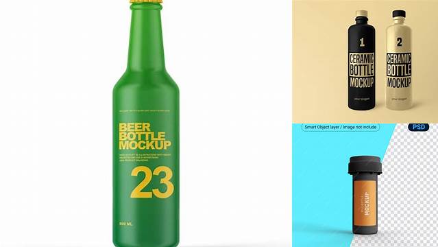 1407+ Matte Bottle PSD Mockup Exclusive and Stylish Design PSD