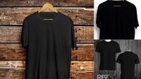 1409+ Mockup Baju Hitam Polos Easy-to-Edit PSD