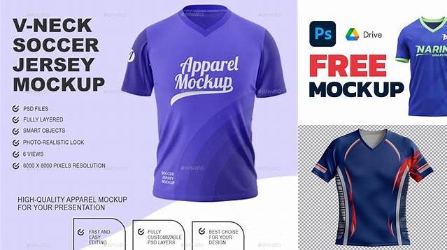 1410+ Mockup Jersey V Neck Free Mockup Templates