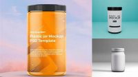 1412+ Free Plastic Jar Mockup Free Graphic Design Resource