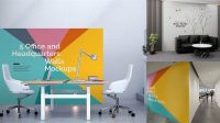 1424+ Office Wall Mockup Free Free PSD