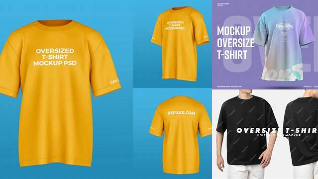 1425+ Oversized T Shirt Mockup Psd Customizable PSD Templates