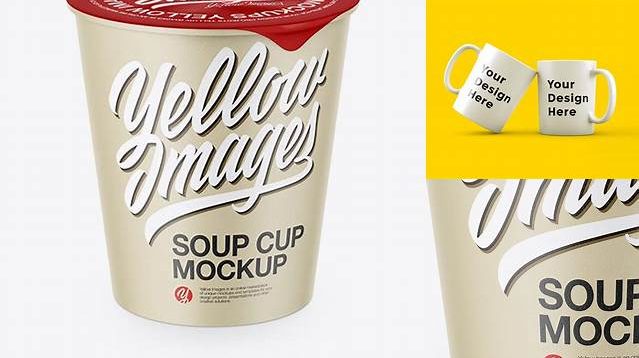 1430+ Textured Soup Cup PSD Mockup Fully Layered Photoshop Freebie