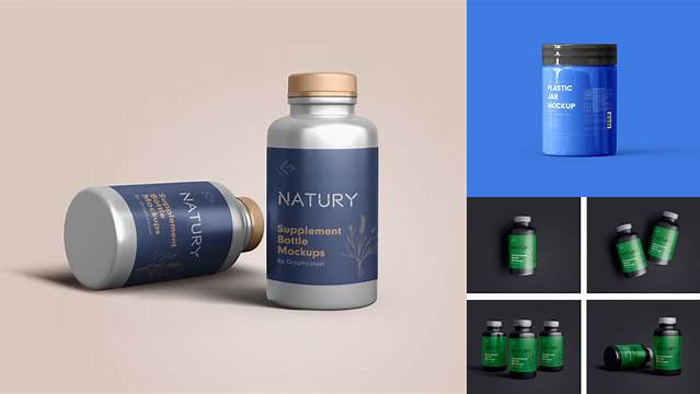 1431+ Supplement Bottle Mockup Free Mockup PSD