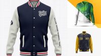 1432+ Varsity Jacket Mockup Free PSD Free Download