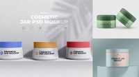 1433+ Glossy Plastic Cosmetic Jar PSD Mockup High-Angle Shot Best Free Mockup PSD