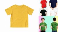 1444+ Kaos Anak Mockup High-End PSD Download