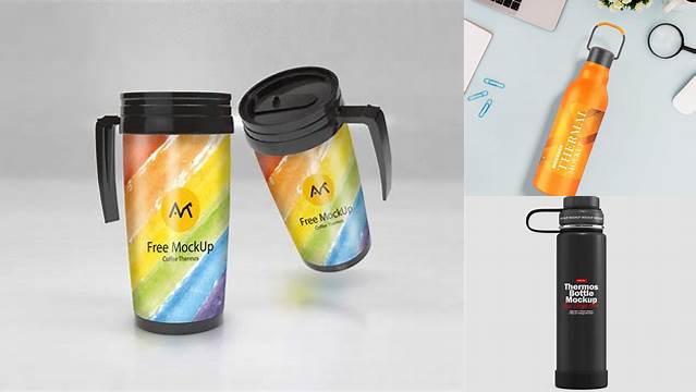 1451+ Thermos Mockup Free Versatile Photoshop File