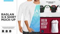 1455+ Free Download Mockup Raglan 3/4 Psd Include TIFF