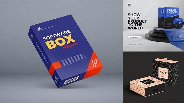 1458+ Software Box Mockup Free Elegant and Stylish Free PSD