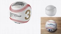 1462+ Baseball Ball PSD Mockup Halfside View Smart Layer PSD