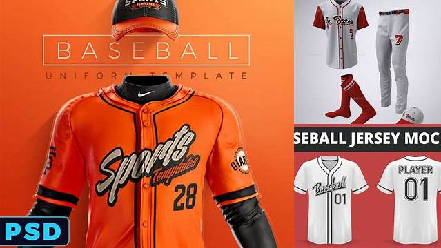 1465+ Baseball Uniform Mockup Free Customizable Design Files