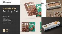 1466+ Cookie Box Mockup Elegant Photoshop Mockup