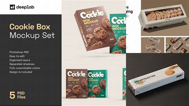 1466+ Cookie Box Mockup Elegant Photoshop Mockup