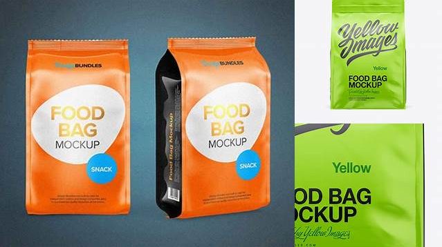 1469+ 4lb Food Bag PSD Mockup Front View Editable Photoshop File