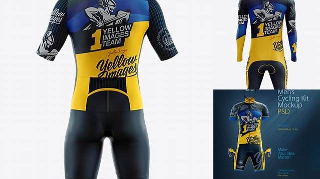 1470+ Men’s Cycling Speedsuit PSD Mockup Back View Custom Mockup Graphic Design