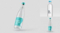 1471+ Glass Water Bottle PSD Mockup High-End PSD Download