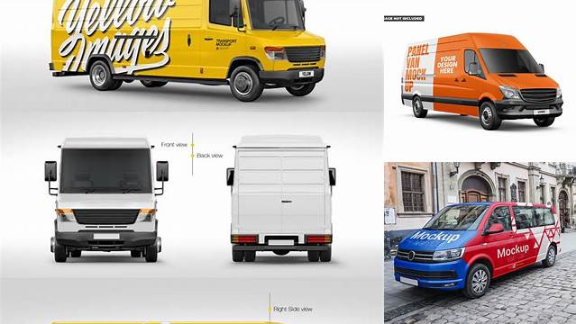 1478+ Panel Van Mockup Best for Showcase