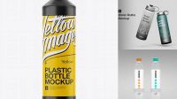 1483+ Round Plastic Bottle PSD Mockup Eye-Level Shot Editable Graphic Free PSD