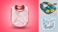 1487+ Baby Bib PSD Mockup Front View Custom PSD Mockup Template