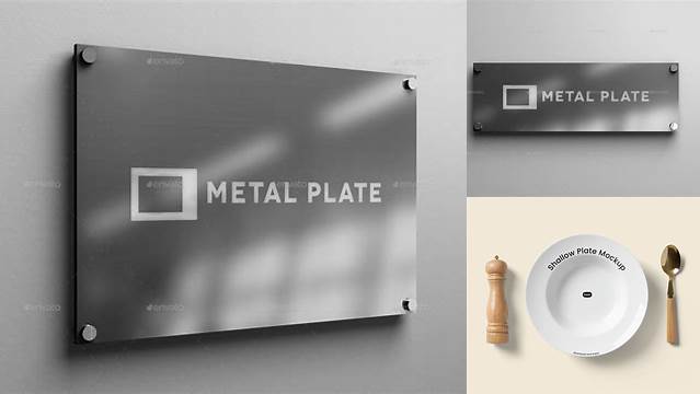 1488+ Metal Plate Mockup Free Download Free