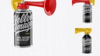 1488+ Portable Air Horn Glossy Can PSD Mockup Professional Design PSD