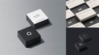 1490+ Stack of Square Business Cards PSD Mockup Free Mockup PSD Template