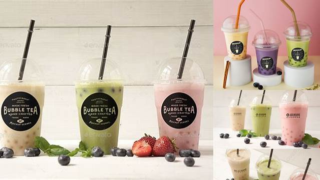 1491+ Bubble Tea Mockup Free Download Free