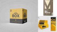 1491+ Stand-Up Paper Box PSD Mockup Half Side View Smart Design Template Free