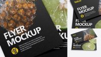 1496+ Two Textured Flyers PSD Mockup Free Downloadable Graphic Resource