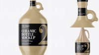 1498+ 3L Glossy Ceramic Bottle With Handle PSD Mockup High-End Layered Mockup Free