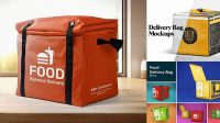 1501+ Food Delivery Bag Mockup Stylish Free PSD