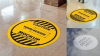 1502+ Floor Decal Mockup Free Digital Download