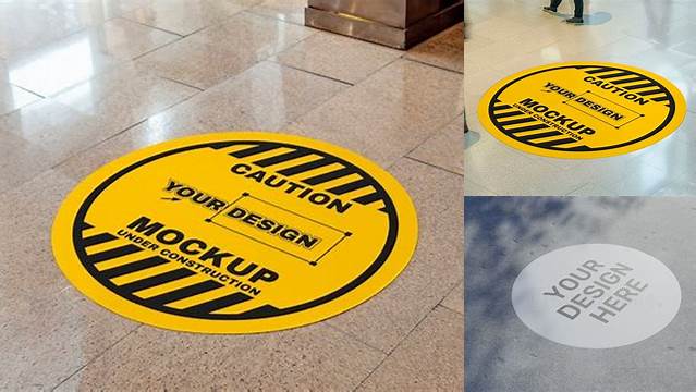 1502+ Floor Decal Mockup Free Digital Download