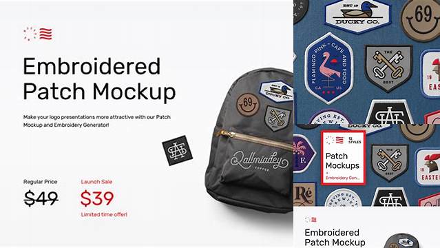 1503+ Patch Mockups + Embroidery Generator Digital Download