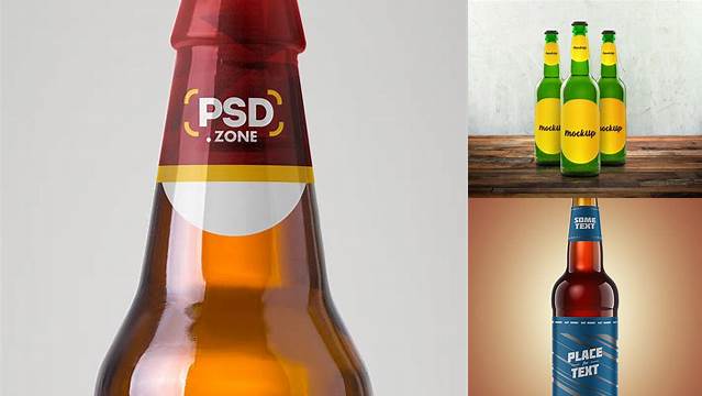 1505+ Beer Bottle PSD Mockup Versatile Photoshop File