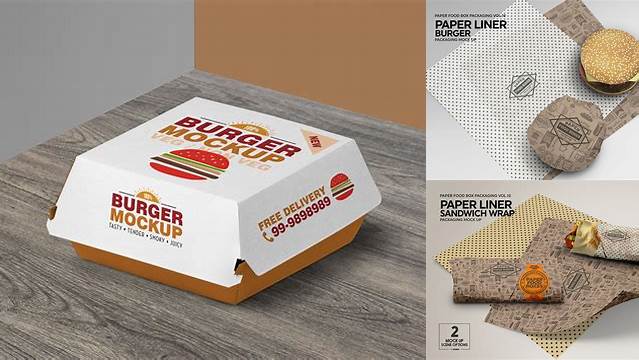 1505+ Burger Paper Liner Packaging Mockup Free Download Download Free PSD