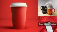 1505+ Red Cup Mockup Premium Free Graphic Resource