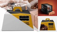 1508+ Cake Box Mockup Psd Free Download Creative Design PSD Free Download