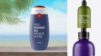 1508+ Matte Shower Gel Bottle PSD Mockup Exclusive Layered PSD Mockup