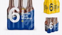 1510+ 6 Bottles Pack in Film PSD Mockup Easy Editable