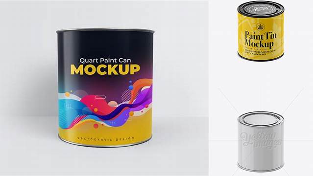 1515+ 0.75L Paint Tin PSD Mockup Premium Mockup Freebie