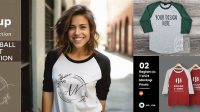 1523+ Raglan Tshirt Mockup Free Graphic Resource