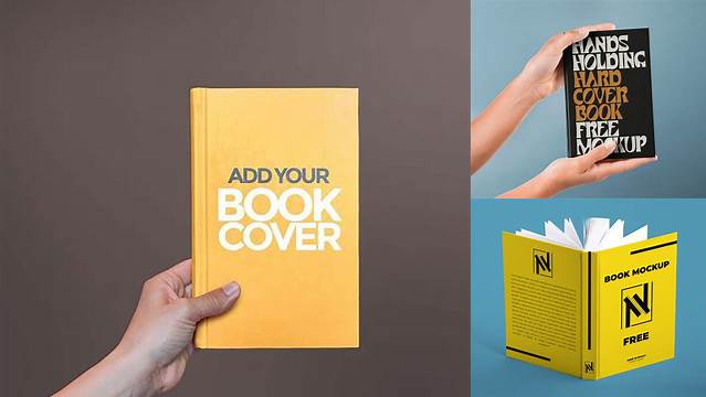 1524+ Hardcover Book in a Hand PSD Mockup Free Mockup PSD Template