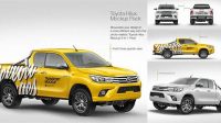 1524+ Hilux Mockup Free Include TIFF