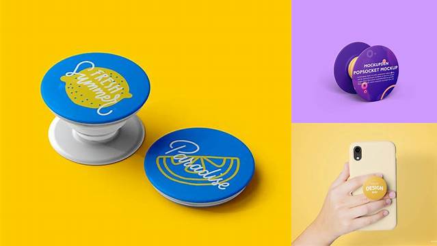 1526+ Popsocket Mockup Free PSD for Free